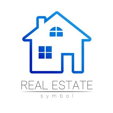 Real Estate Logo Vector Design House Logo Brand Identity . Company Sign Btanding Stock Illustration