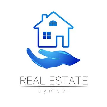 Real Estate Logo Vector Design House Logo Brand Identity . Company Sign Btanding Illustrazione stock