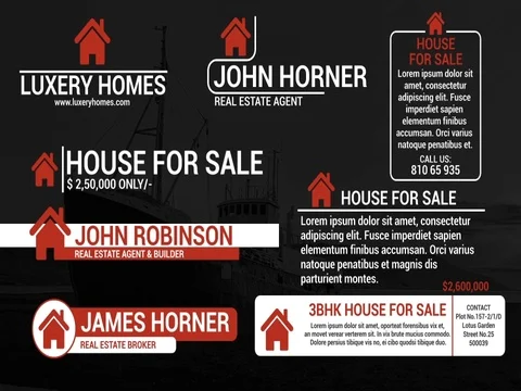 Real Estate Lower Thirds Stock After Effects