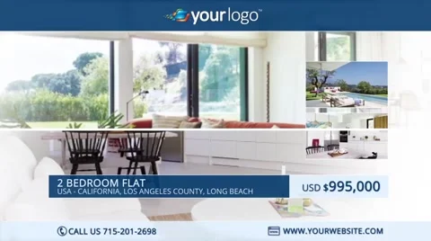 Real-Estate Multi Properties 1min Slideshow 4 - After Effects Template 스톡 After Effects