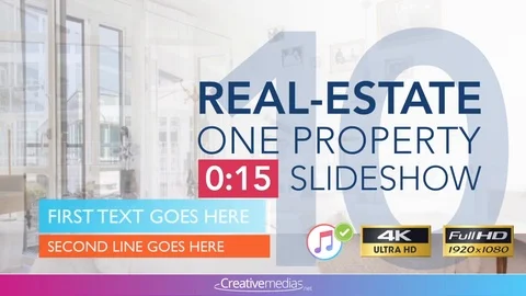Real-Estate One Property 15s Slideshow 10 - After Effects Template Stock After Effects