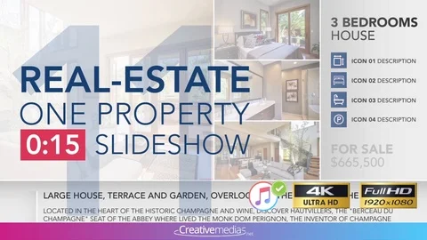 Real-Estate One Property 15s Slideshow 11 - After Effects Template Stock After Effects