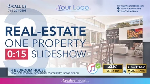 Real-Estate One Property 15s Slideshow 3 - After Effects Template After Effects stock
