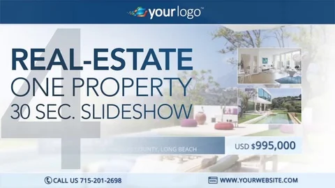 Real-Estate One Property 30s Slideshow 4 - After Effects Template 스톡 After Effects