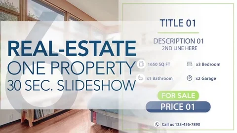 Real-Estate One Property 30s Slideshow 6 - After Effects Template Stock After Effects