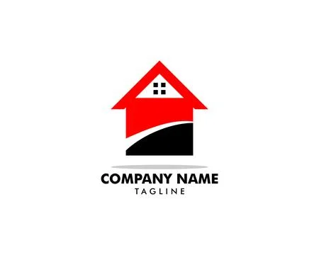 Real Estate, Property and Construction Logo Design Stock Illustration