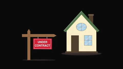 Real Estate Property Under Contract Animation 스톡 동영상 337840576