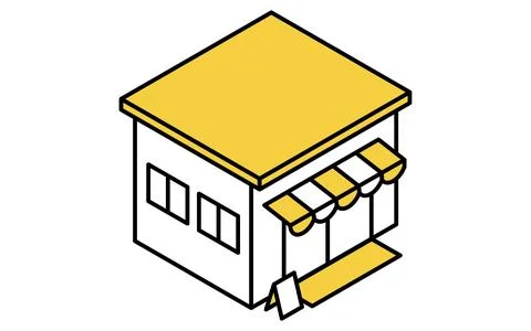 Real Estate Purchase, Simple Line Drawing Isometric Illustrations for Offic.. Ilustración de archivo