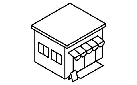 Real Estate Purchase, Simple Line Drawing Isometric Illustrations for Offic.. Ilustración de archivo