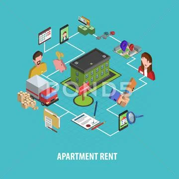 Real Estate Rent Concept Stock Illustration