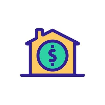 Real estate sale icon vector. Isolated contour symbol illustration Stock Illustration