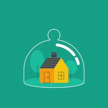 Real estate security system, robbery prevention Illustrazione stock