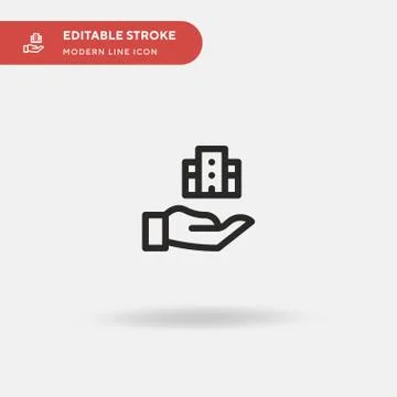 Real Estate Simple vector icon. Illustration symbol design template for web m Stock Illustration