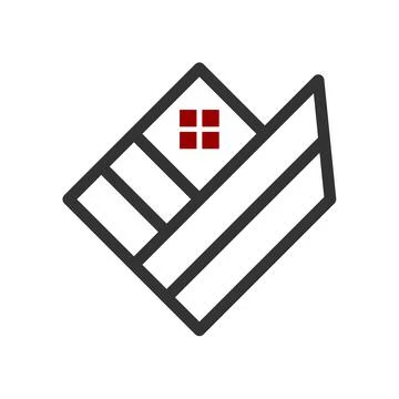 Real estate solution logo template Icon Illustration Brand Identity. Isolat.. Ilustración de archivo