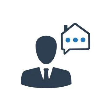 Real Estate Support Icon Stock Illustration