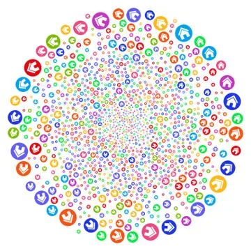 Real Estate Swirl Exploding Globula 스톡 일러스트