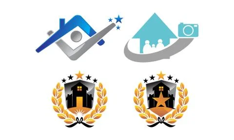 Real Estate Template Set Illustrazione stock