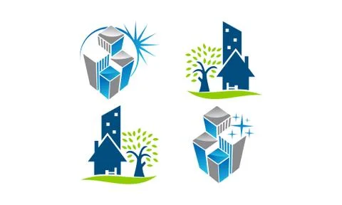 Real Estate Template Set Stock-Illustration