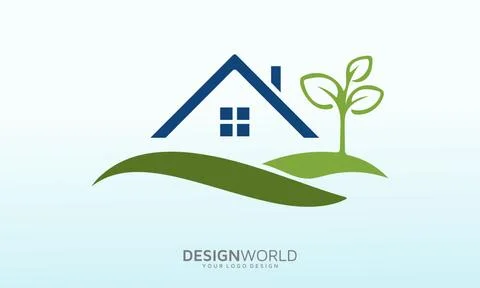 Real estate tree vector template , art and design Stock Illustration