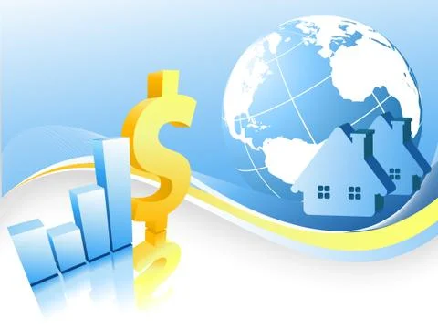 Real estate vector background Stock Illustration