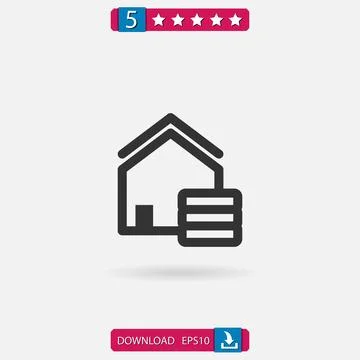 Real estate vector icon Stock Illustration