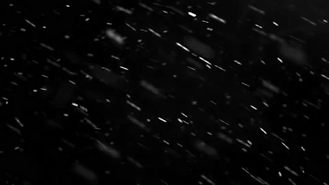 Real falling snow isolated on black background Stock Footage 141884920