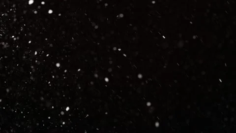 Real falling snow isolated on black back... | Stock Video | Pond5