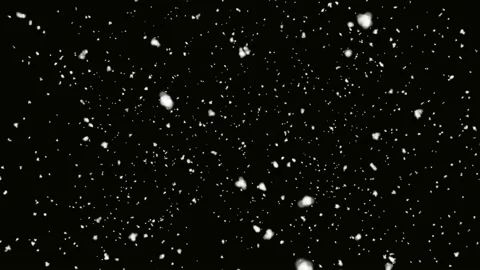 Real falling winter snow on a black background Video stock 163405243