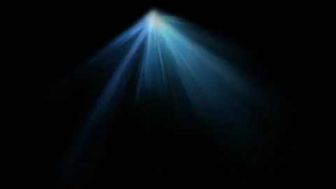 Real Filmed Blue Light Rays Overlay with Haze Isolated on Black Background in Stock Footage 342003630