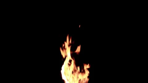 Real Fire Black Screen footage HD Stock Footage 252448997
