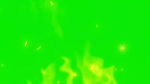 Real Fire Burning Green Screen Overlay Stock-Footage 289910460