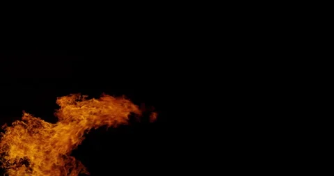 Real fire erupts from the left corner in... | Stock Video | Pond5