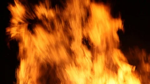 Real Fire Flames Stock Footage 122306468