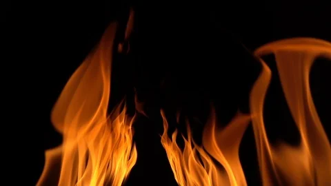 Real fire flaming background. Stock Footage 95190295