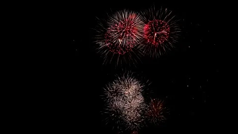 Real firework in 4K resolution for New Year Stock Footage 196942817