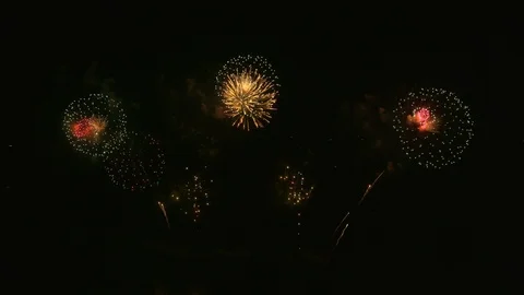 Real Fireworks 4K With Audio Stock Footage