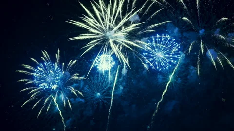 Real Fireworks Background. Video stock 284914019