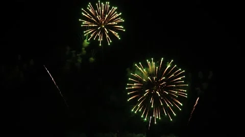 Real Fireworks display night background. Colorful fireworks festival and New  Stock Footage 222773989