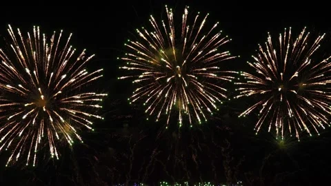Real Fireworks display night background. Colorful fireworks festival and New  Stock Footage 222774044