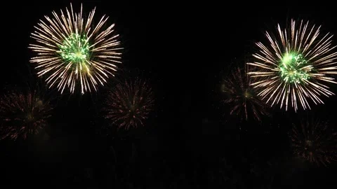 Real Fireworks display night background. Colorful fireworks festival and New  Stock Footage 222774277
