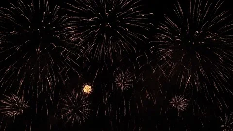 Real Fireworks display night background. Colorful fireworks festival and New  Stock Footage 222774497