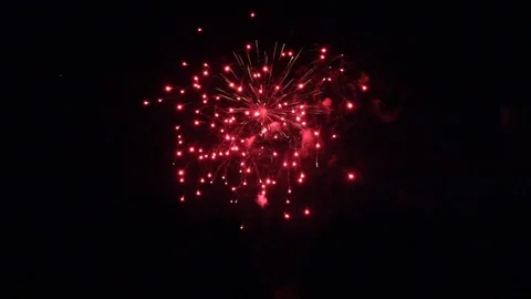Real Fireworks Exploding Celebration Frame Fill in the night sky. Stock Footage 91847482