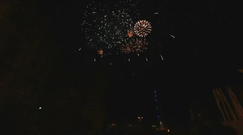 Real fireworks Stock-Footage 5164578