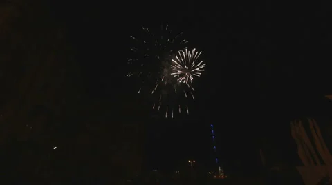 Real fireworks Stock-Footage 5164583