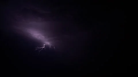 Real flashes of lightning, thunderstorm at dark naght, halloween holiday design Stock Footage 159601442