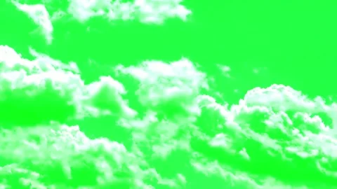 Real Fluffy White Clouds Time Lapse Floating Across Green Screen Chroma Key Stock Footage 341588641
