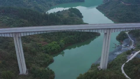 Real Footage of Western Development Mountain Highway Extension Project Stock Footage 319628841