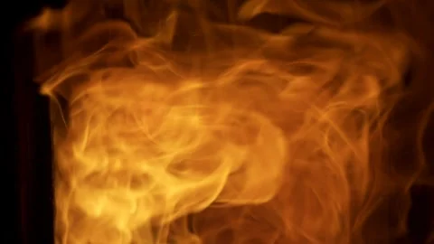 Real Ground Fire Burning with Flames and Smoke – Cinematic Fire Background 스톡 동영상 343549846