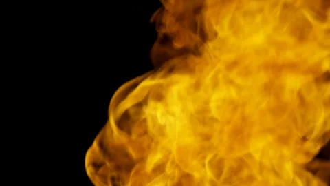 Real Ground Fire Burning with Flames and Smoke – Cinematic Fire Background Video stock 343549952