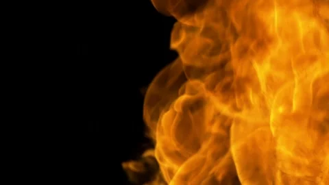 Real Ground Fire Burning with Flames and Smoke – Cinematic Fire Background 库存影片 343549973